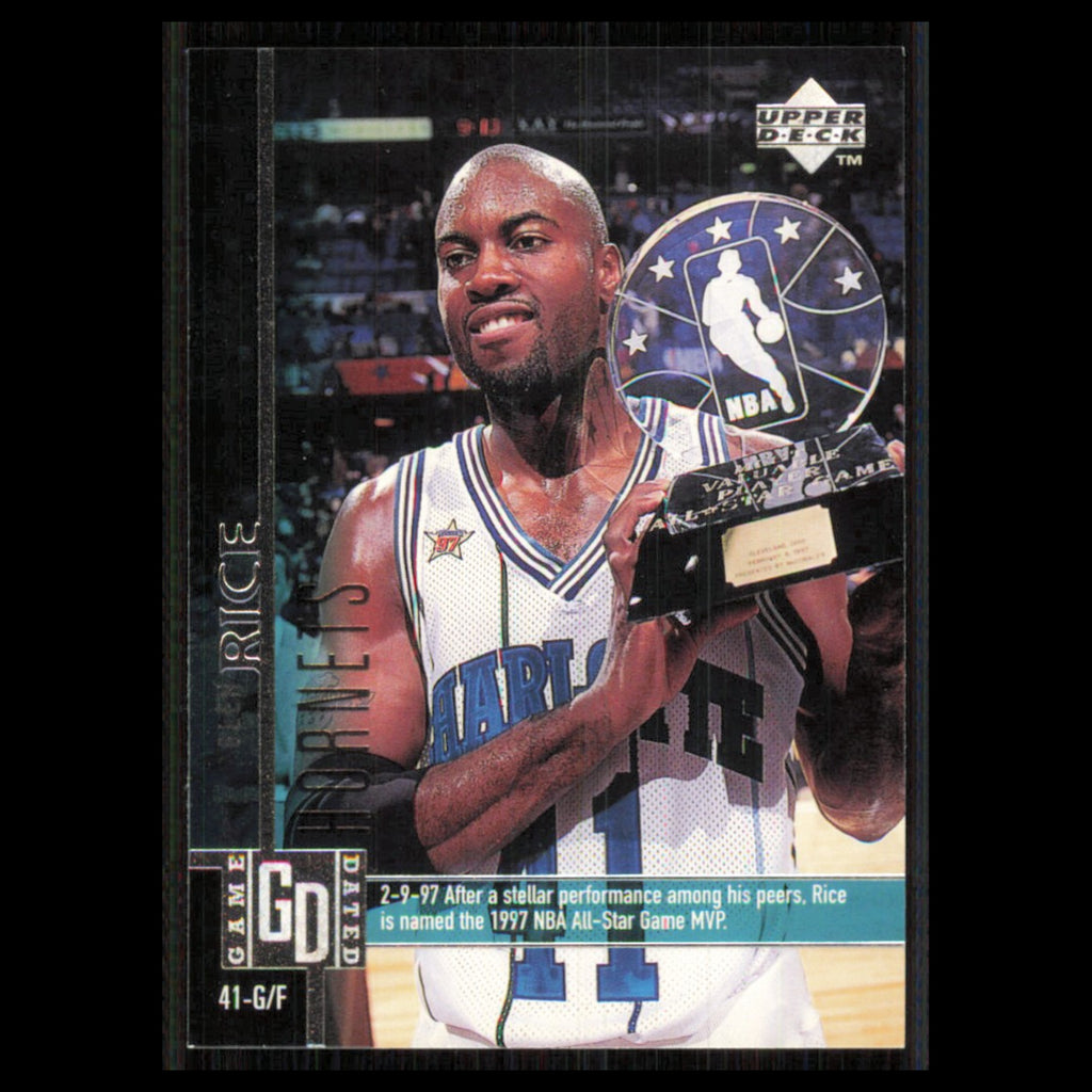 Glen Rice #13 1997 Upper Deck Charlotte Hornets Basketball Card NBA NM