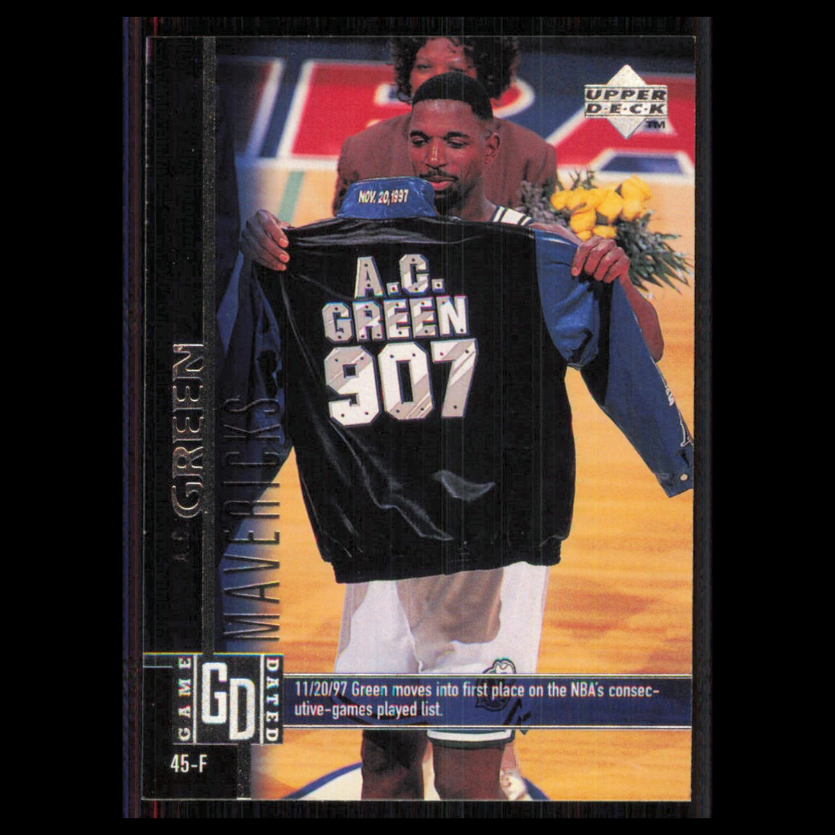 A.C. Green #205 1997 Upper Deck Dallas Mavericks Basketball Card NBA NM