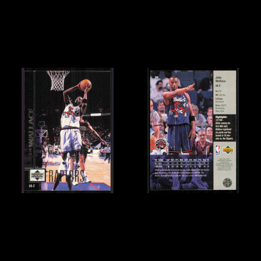 John Wallace #299 1997 Upper Deck Toronto Raptors Basketball Card NBA NM