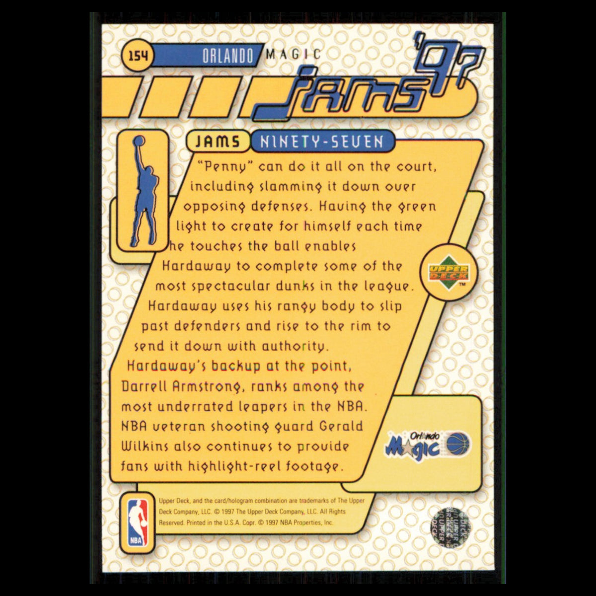 Darrell Armstrong #267 1997 Upper Deck Orlando Magic Basketball Card NBA NM