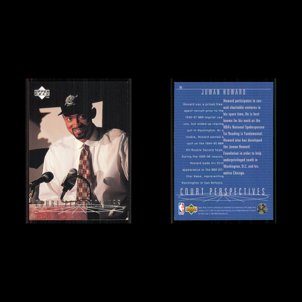 Juwan Howard #169 1997 Upper Deck Washington Wizards Basketball Card NBA NM