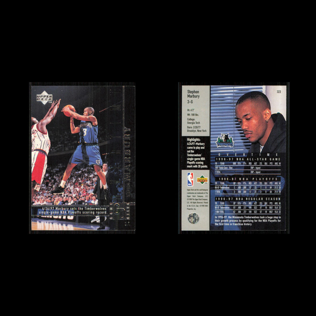 Stephon Marbury #323 1997 Upper Deck Minnesota Timberwolves Basketball Card NBA