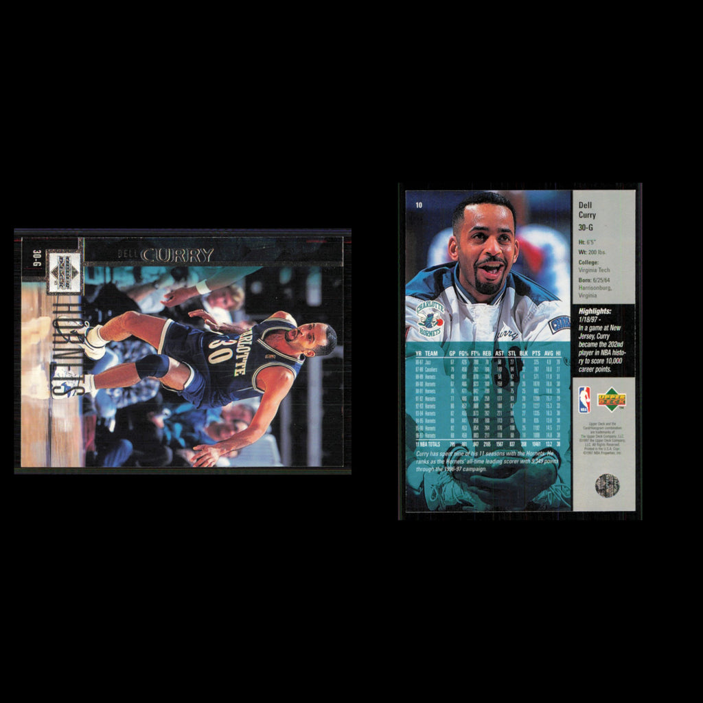 Dell Curry #10 1997 Upper Deck Charlotte Hornets Basketball Card NBA NM