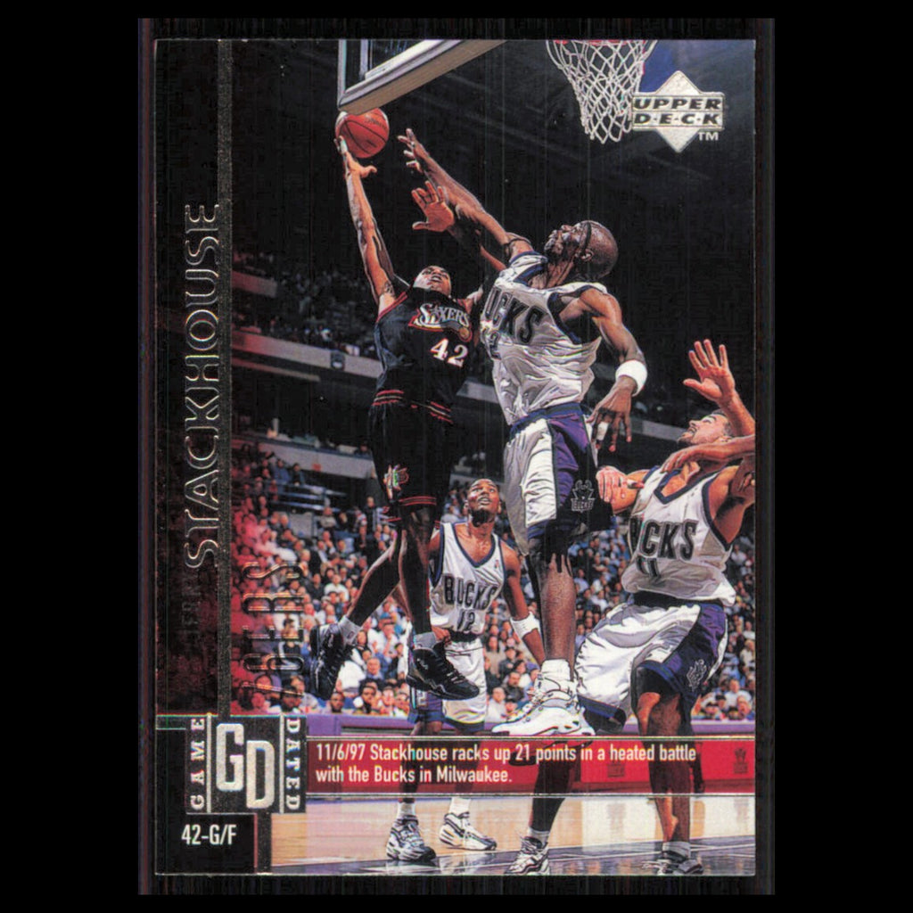 Jerry Stackhouse #273 1997 Upper Deck Philadelphia 76ers Basketball Card NBA NM