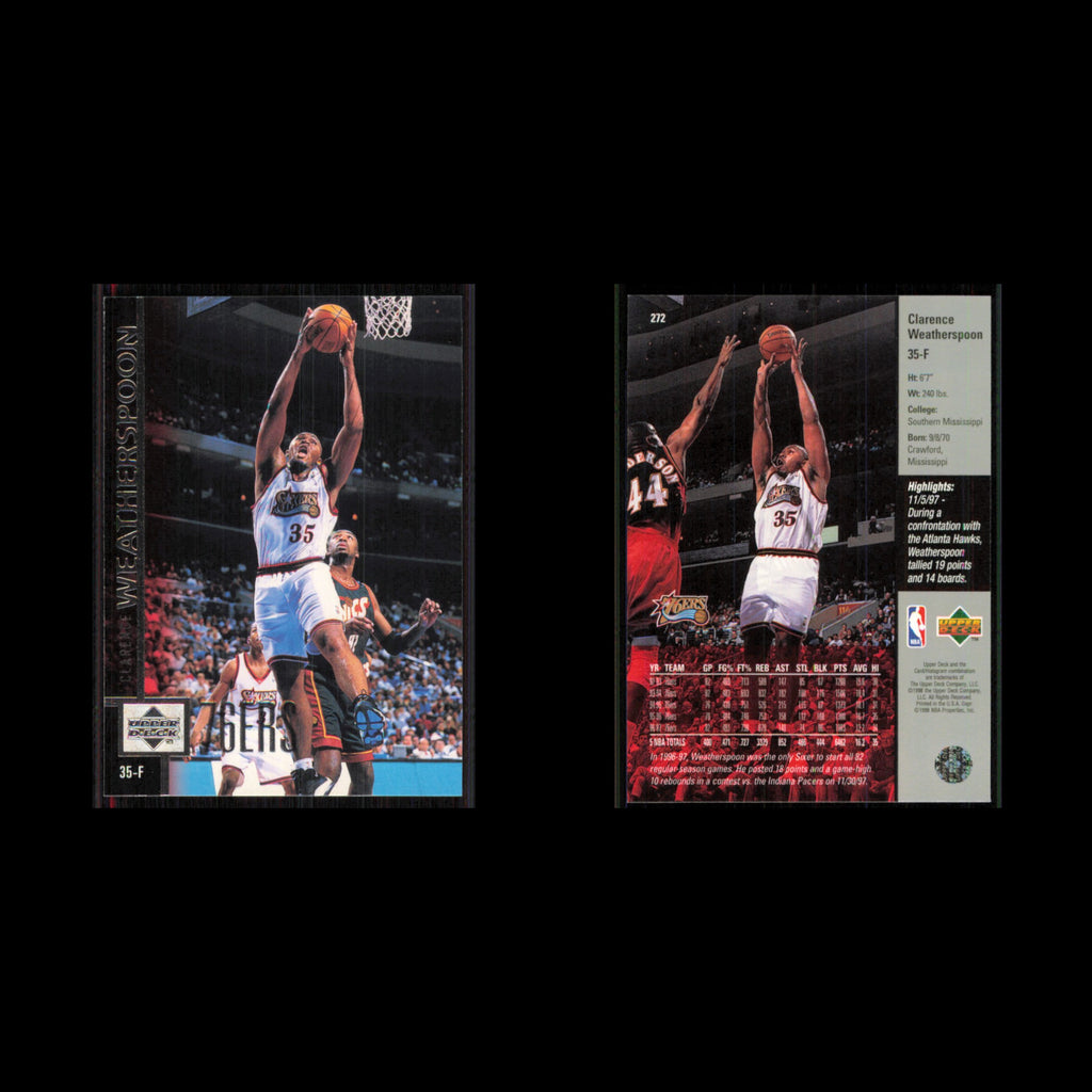 Clarence Weatherspoon #272 1997 Upper Deck Philadelphia 76ers Basketball Card NM