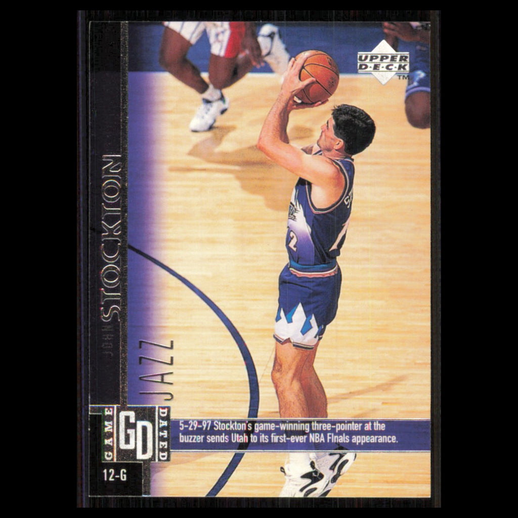 John Stockton #127 1997 Upper Deck Game Dated Memorable Moments Utah Jazz Card