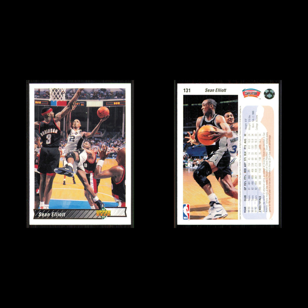 Sean Elliott #131 1992 Upper Deck San Antonio Spurs Basketball Card NBA NM