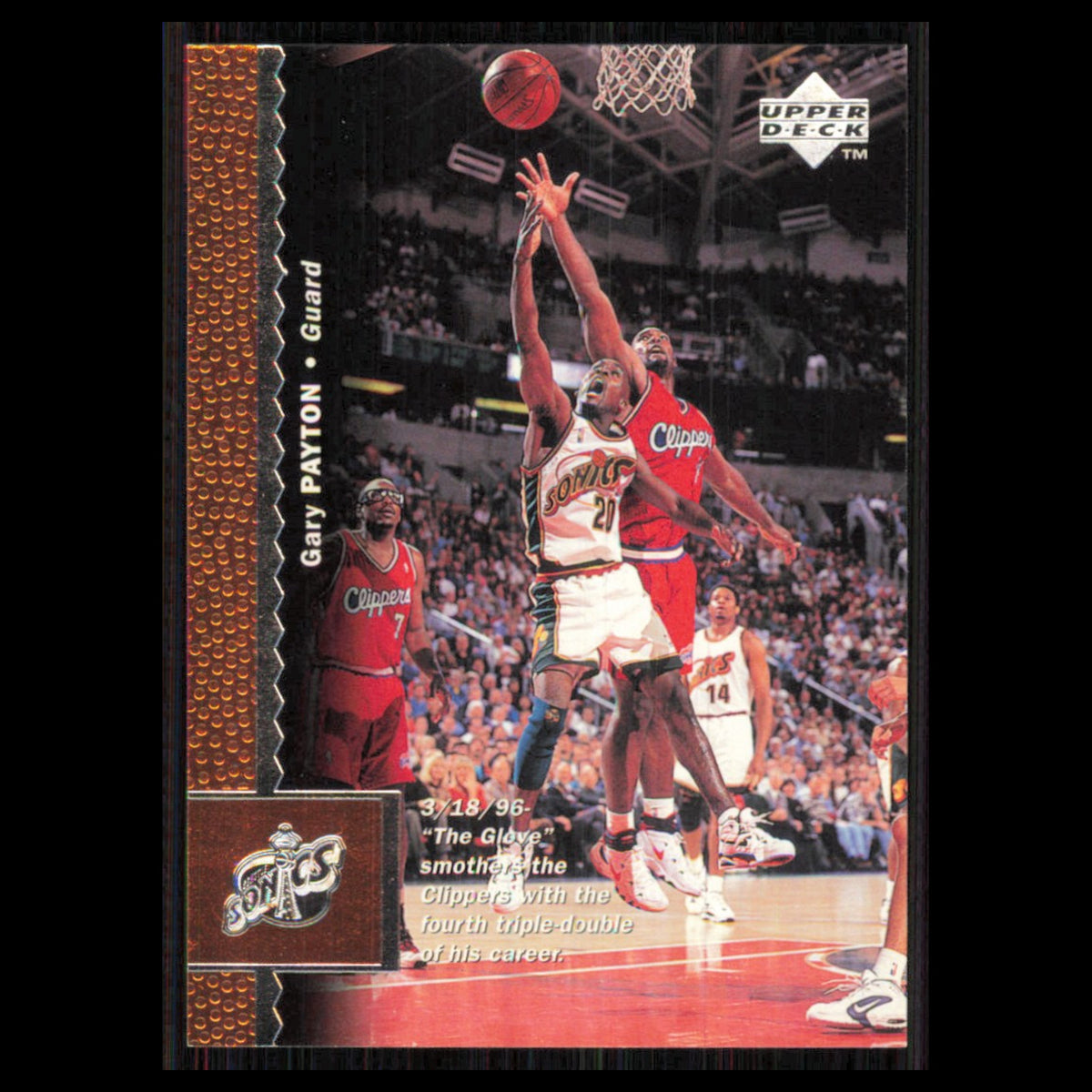 Gary Payton #117 1996 Upper Deck Seattle SuperSonics Basketball Card NBA NM