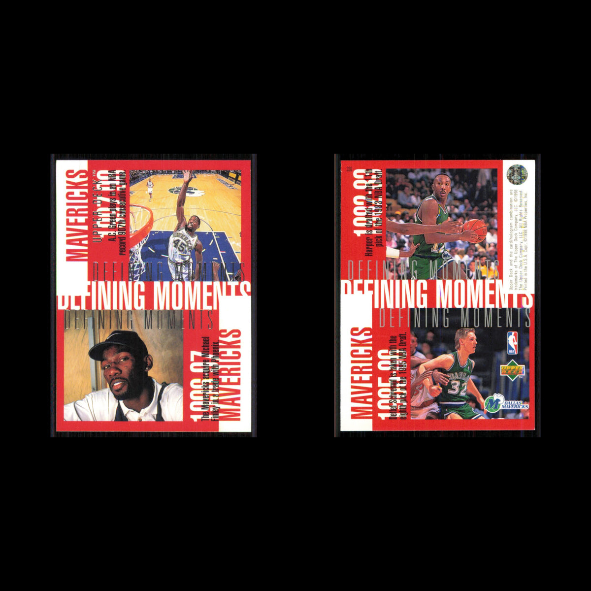 Michael Finley #336 1998 Upper Deck Dallas Mavericks Basketball Card NBA NM