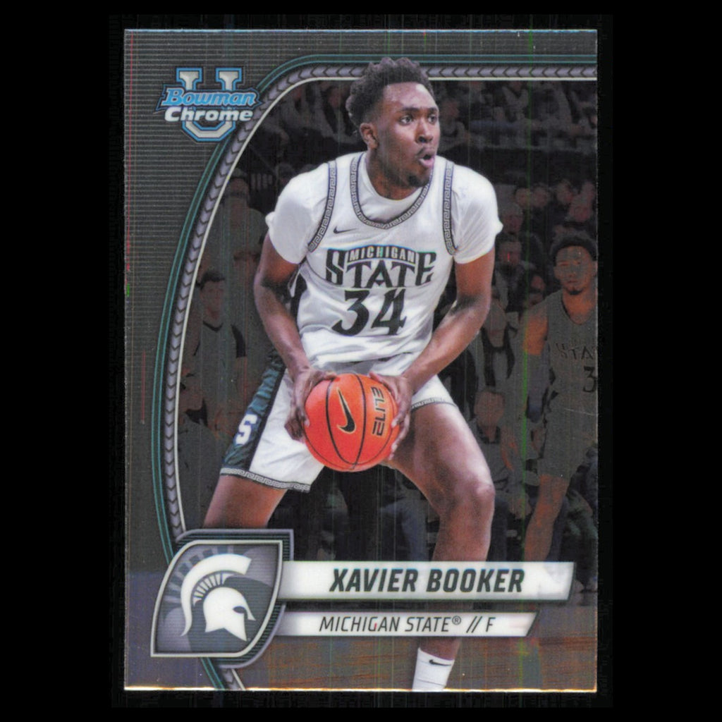 Xavier Booker #ALT-9 2024 Bowman University Chrome Michigan State Spartans Card