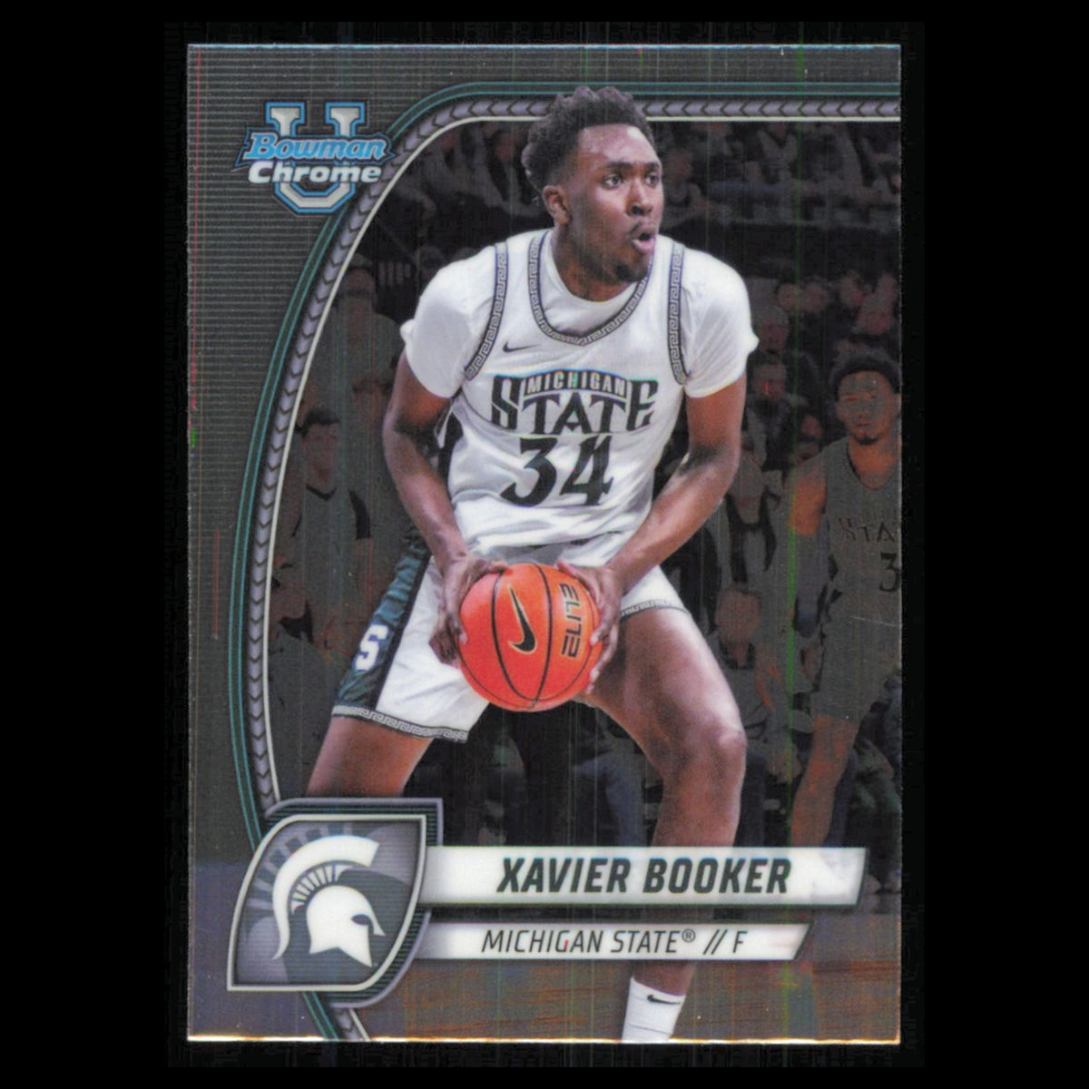 Xavier Booker #ALT-9 2024 Bowman University Chrome Michigan State Spartans Card