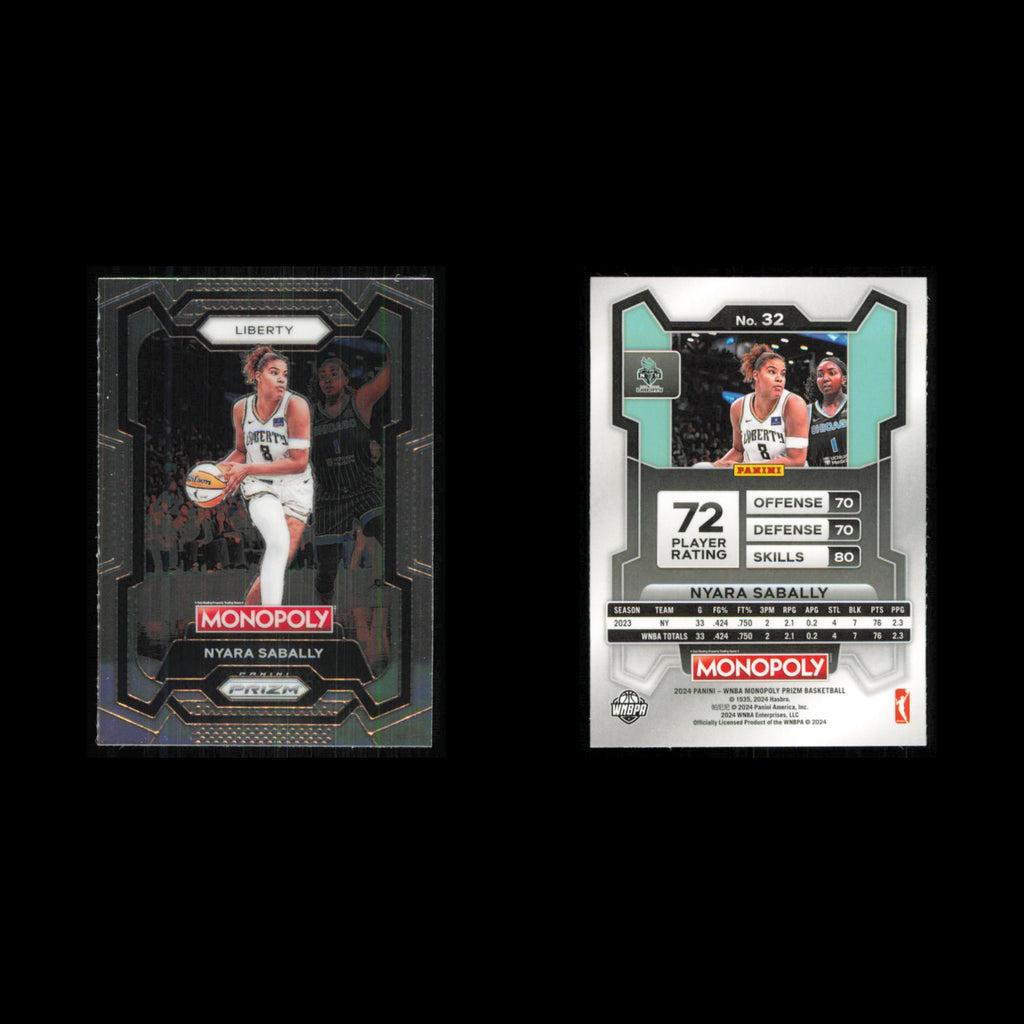 Nyara Sabally #32 2024 Panini Prizm Monopoly WNBA New York Liberty Basketball NM