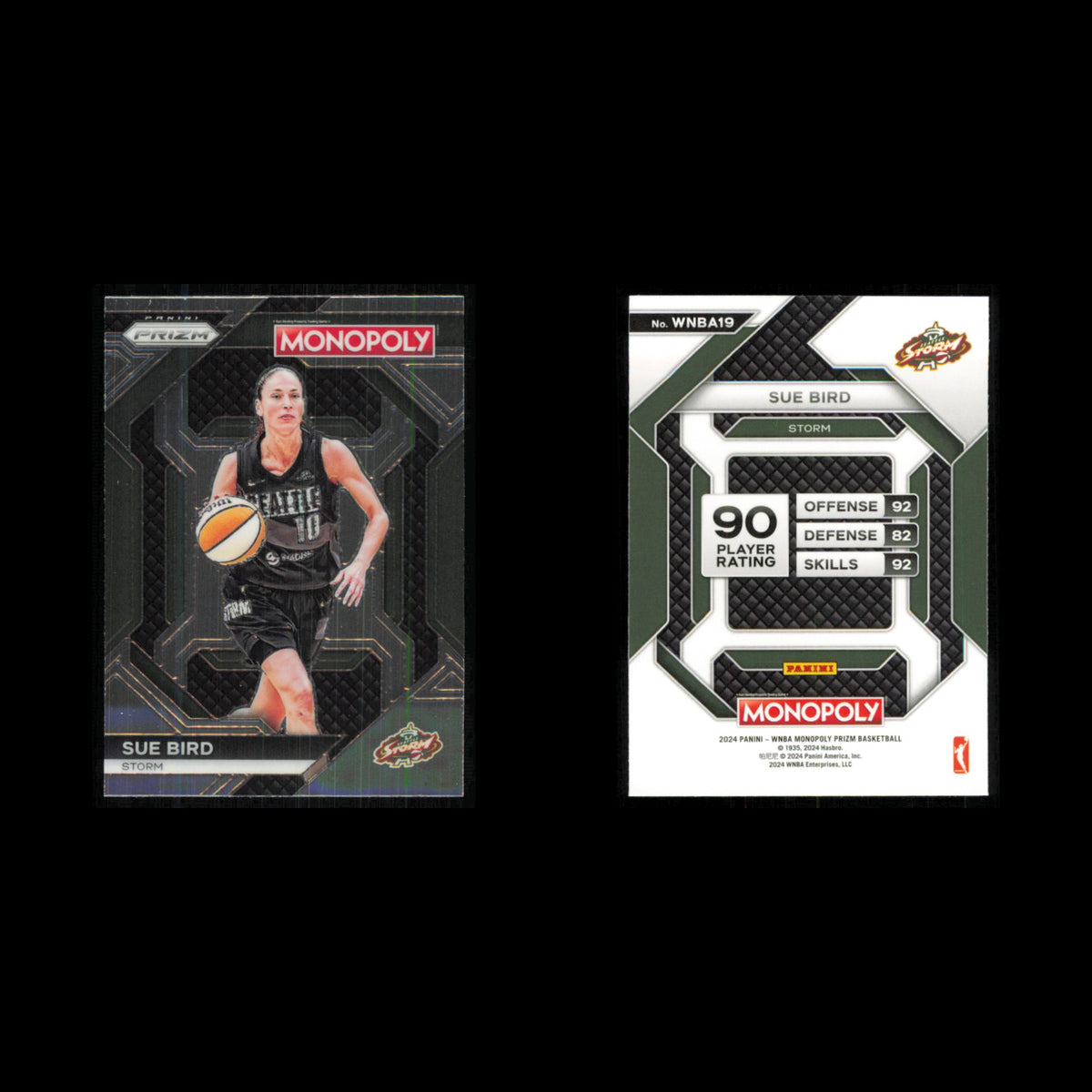 Sue Bird #WNBA19 2024 Panini Prizm Monopoly WNBA Seattle Storm Basketball Card
