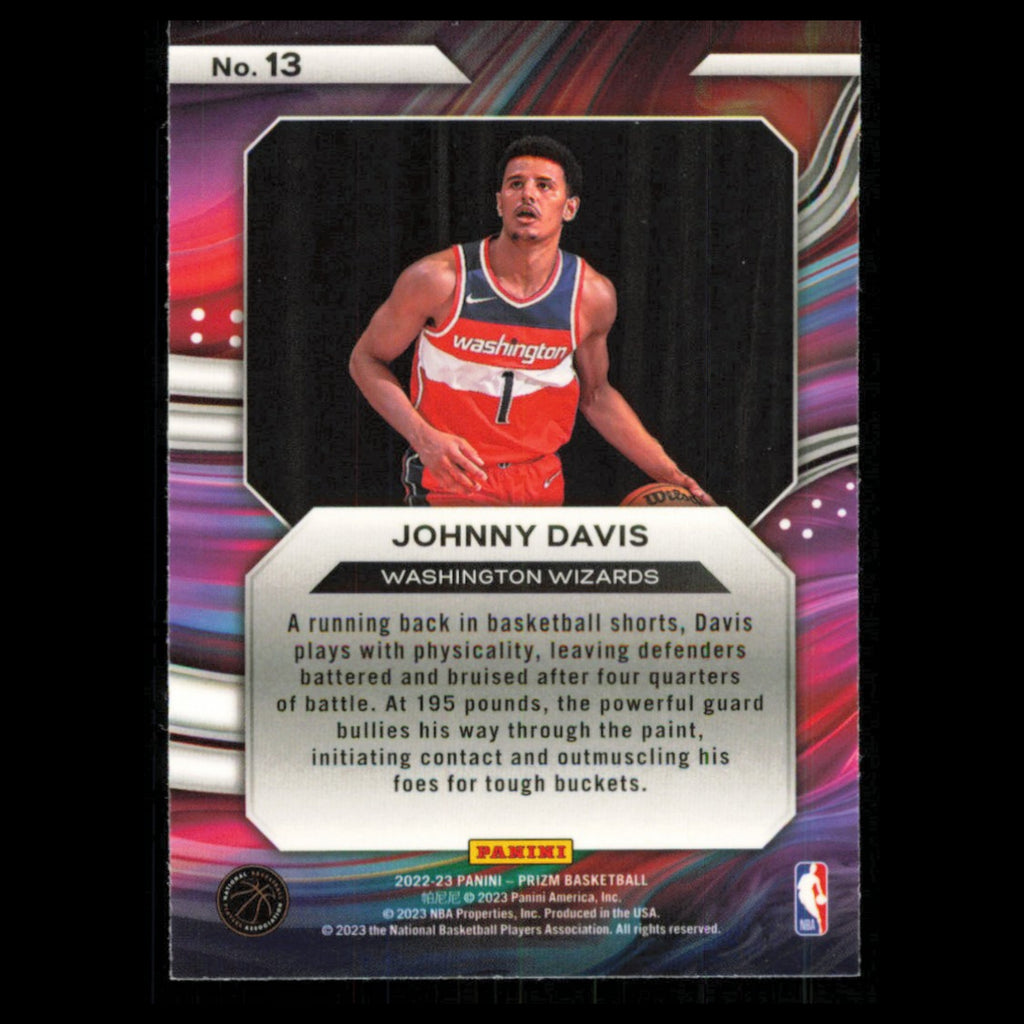 Johnny Davis #13 2022 Panini Prizm Washington Wizards Basketball Card NBA NM