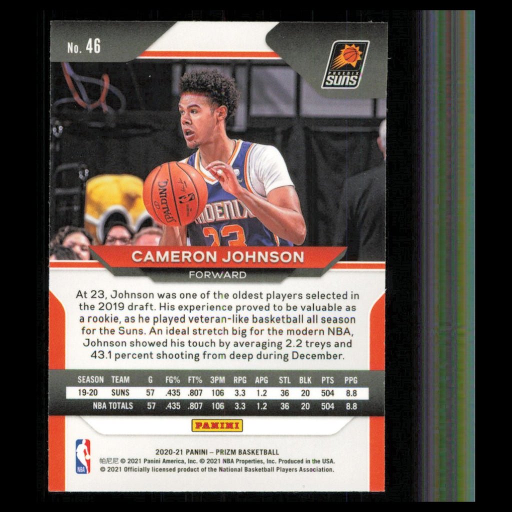 Cameron Johnson #46 2020 Panini Prizm Phoenix Suns Basketball Card NBA NM