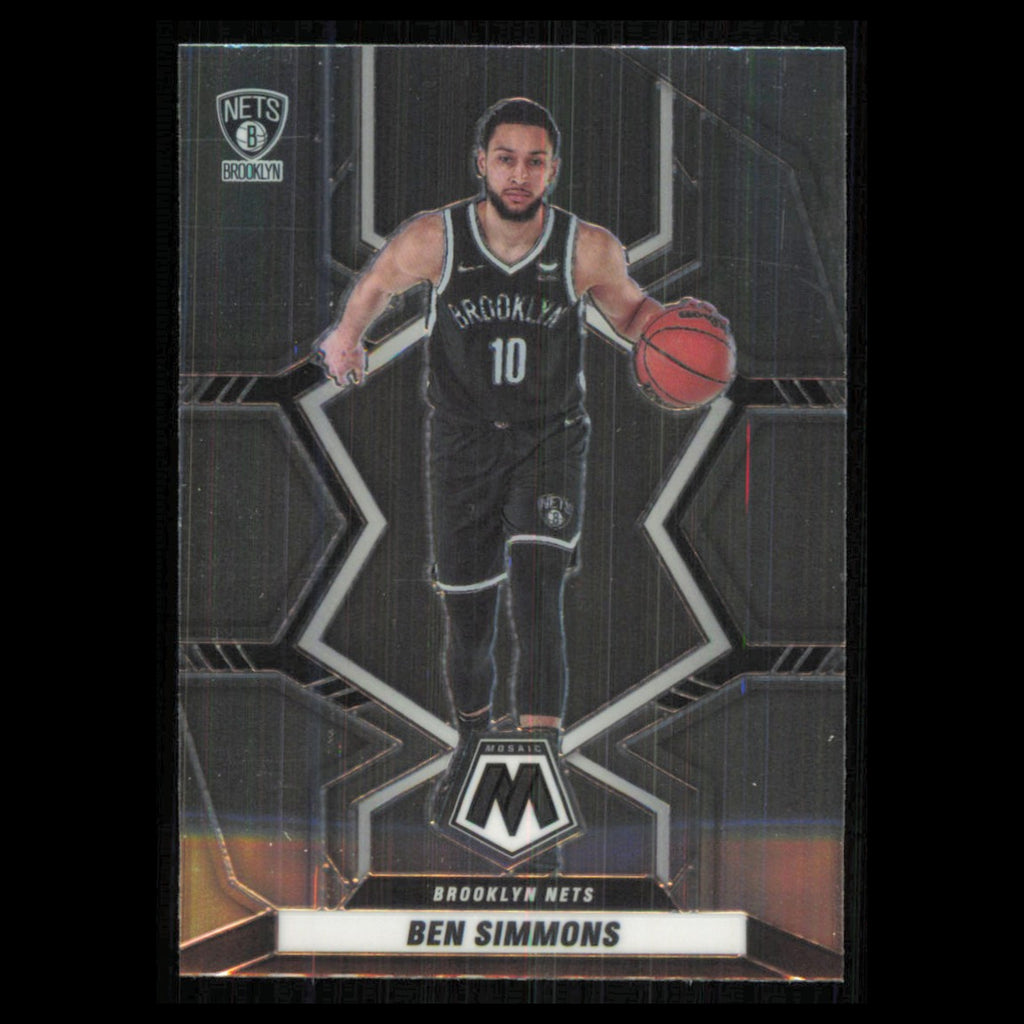 Ben Simmons #9 2021 Panini Mosaic Brooklyn Nets Basketball Card NBA NM
