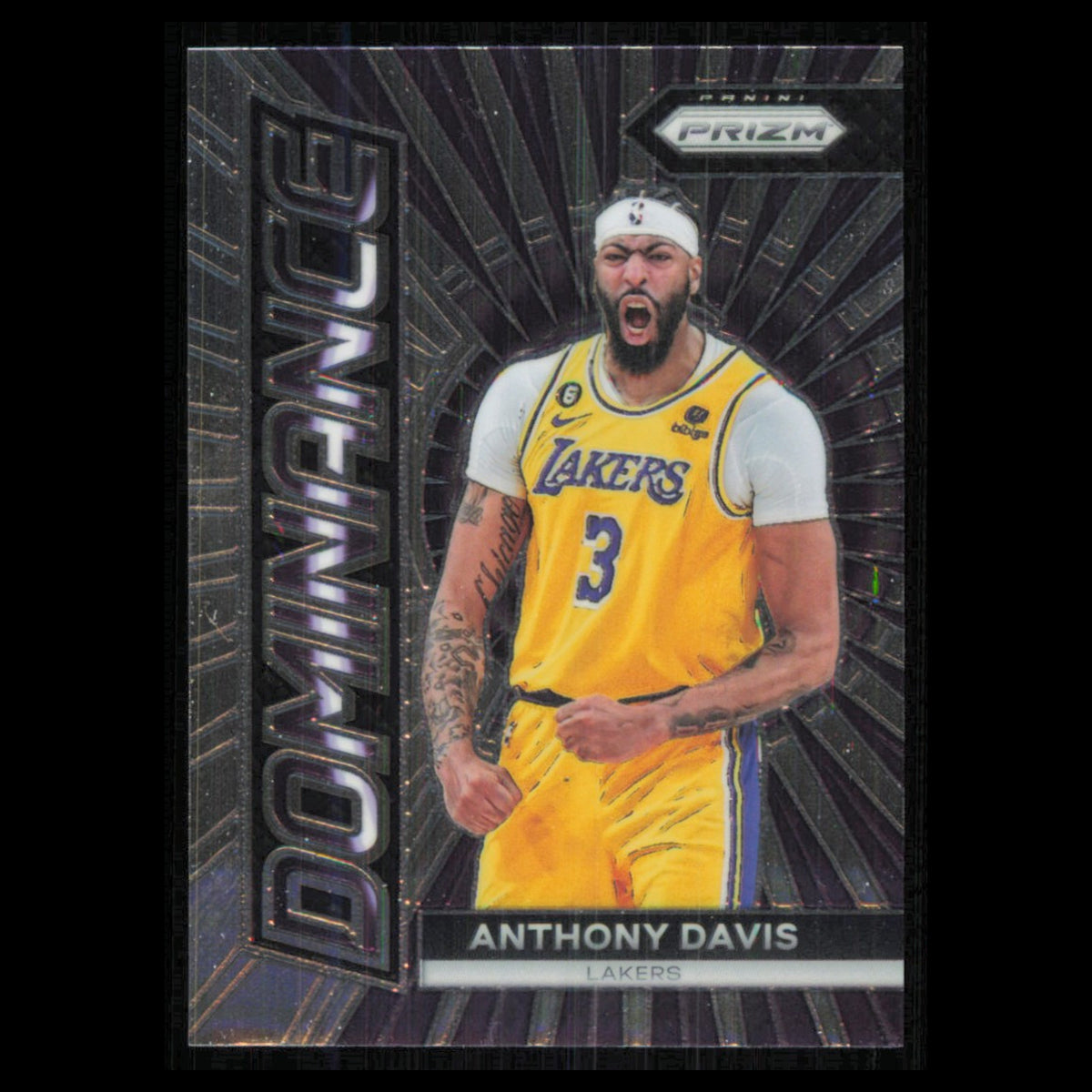 Anthony Davis #25 2023 Panini Prizm Dominance Los Angeles Lakers Basketball Card