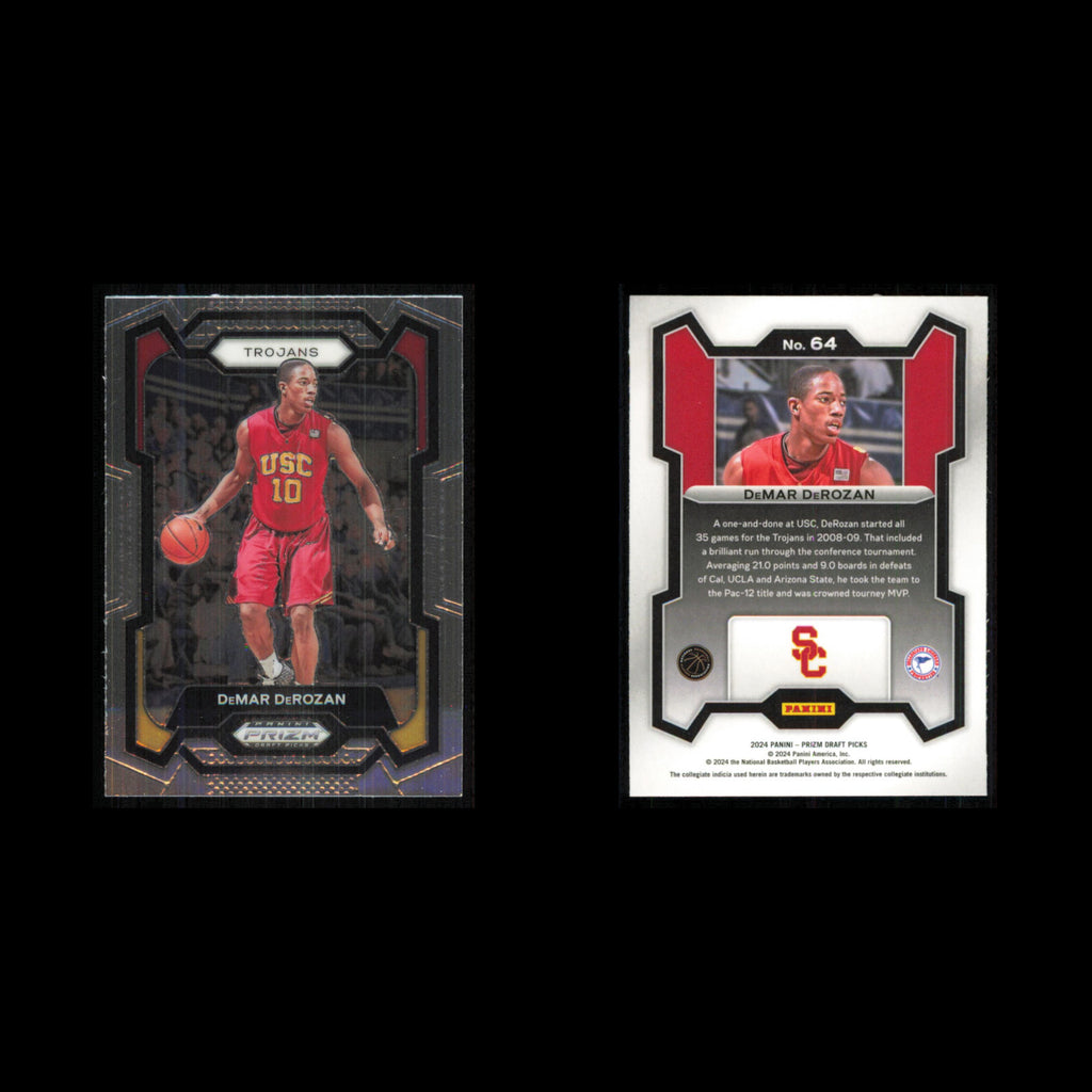 Demar Derozan #64 2024 Panini Prizm Draft Picks USC Trojans Basketball Card NBA