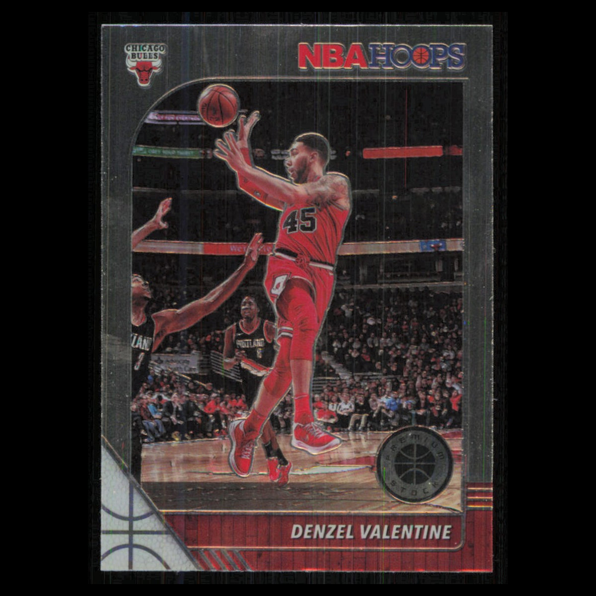 Denzel Valentine #30 2019 Hoops Premium Stock Chicago Bulls Basketball Card NBA