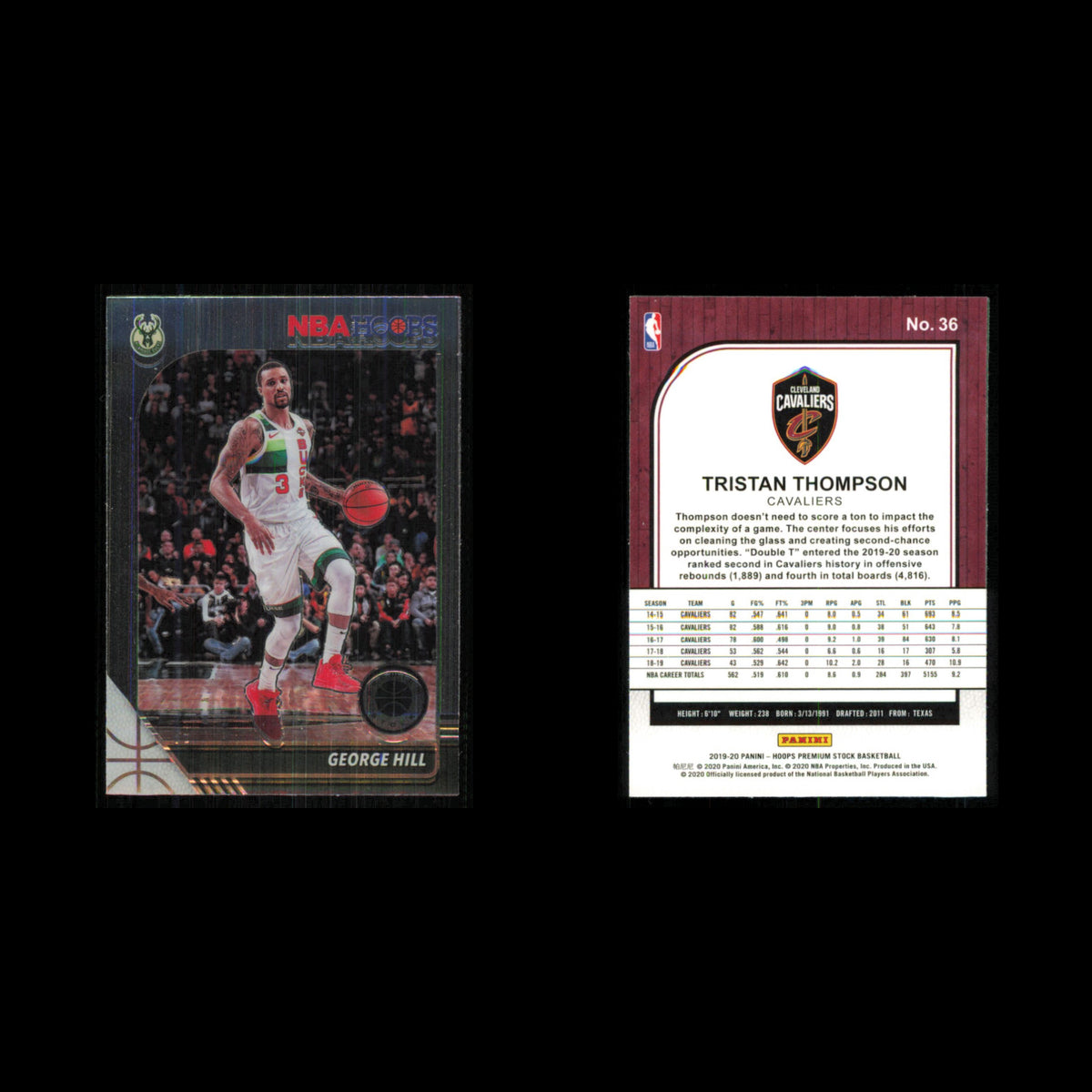 Tristan Thompson #36 2019 Hoops Premium Stock Cleveland Cavaliers Basketball NBA