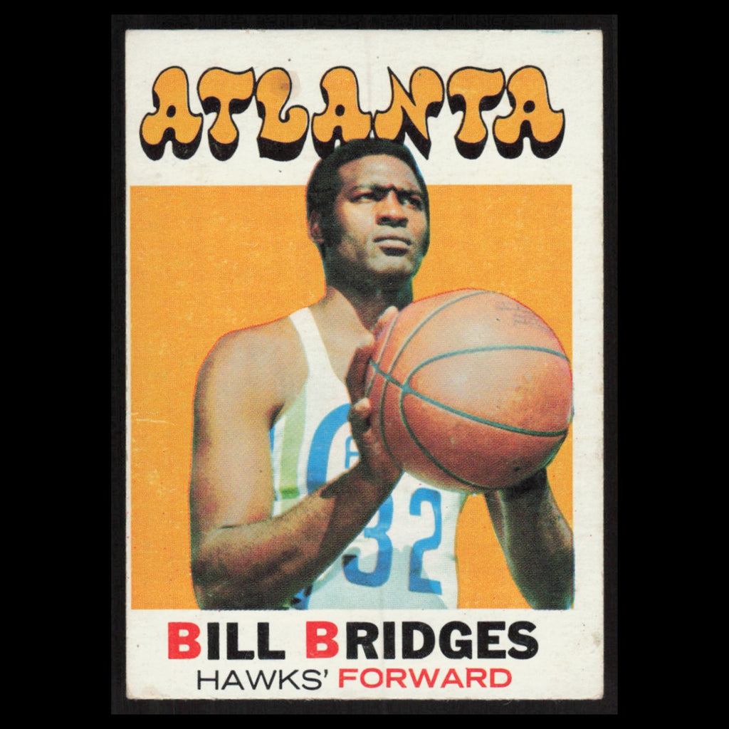 Bill Bridges #132 1971 Topps Atlanta Hawks Basketball Card NBA NM