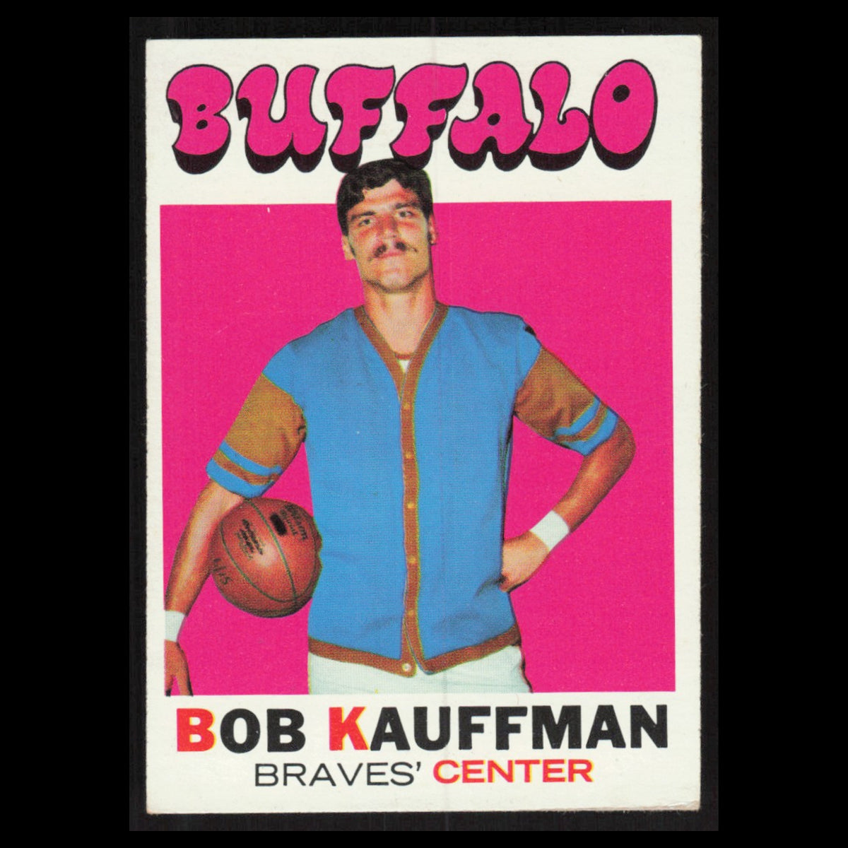 Bob Kauffman #84 1971 Topps Buffalo Braves Basketball Card NBA NM