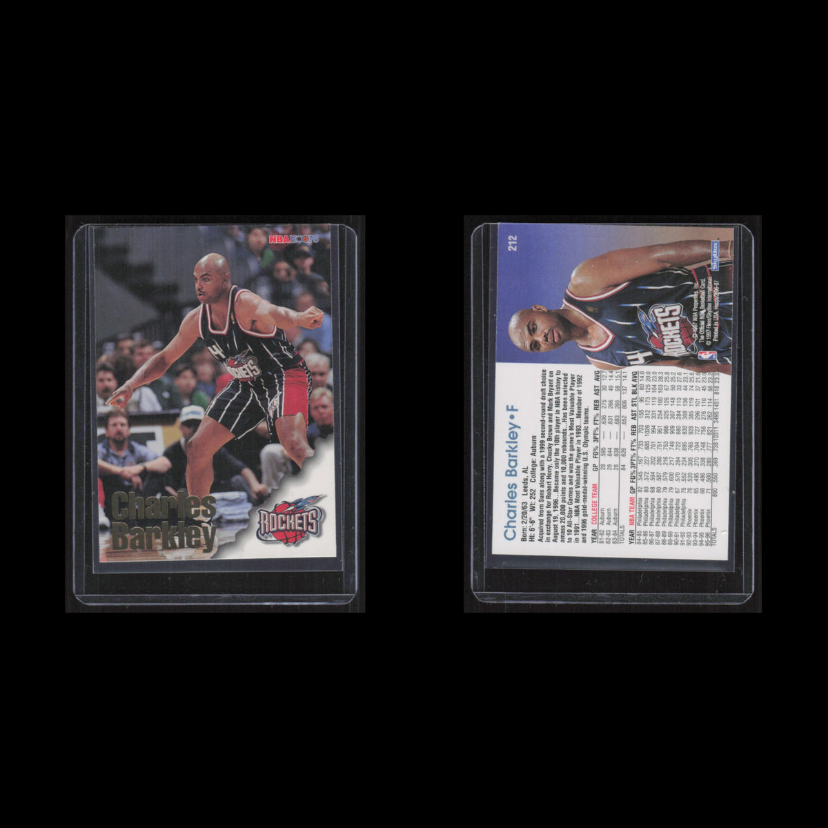 Charles Barkley #212 1996 Hoops Houston Rockets Basketball Card NBA NM
