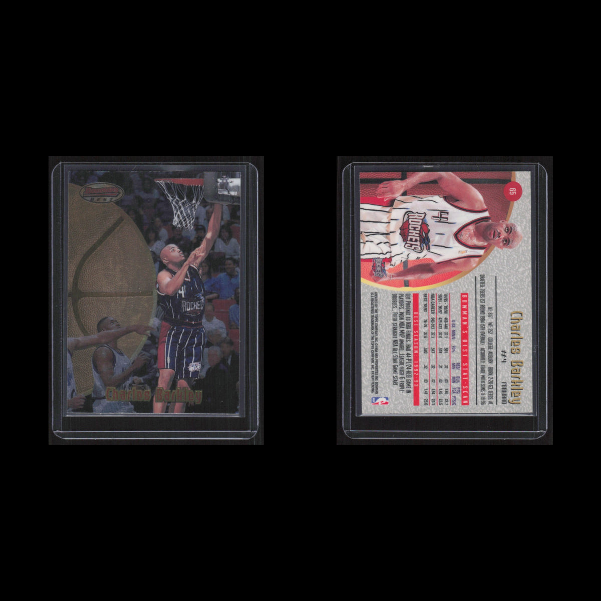 Charles Barkley #65 1997 Bowmans Best Houston Rockets Basketball Card NBA NM