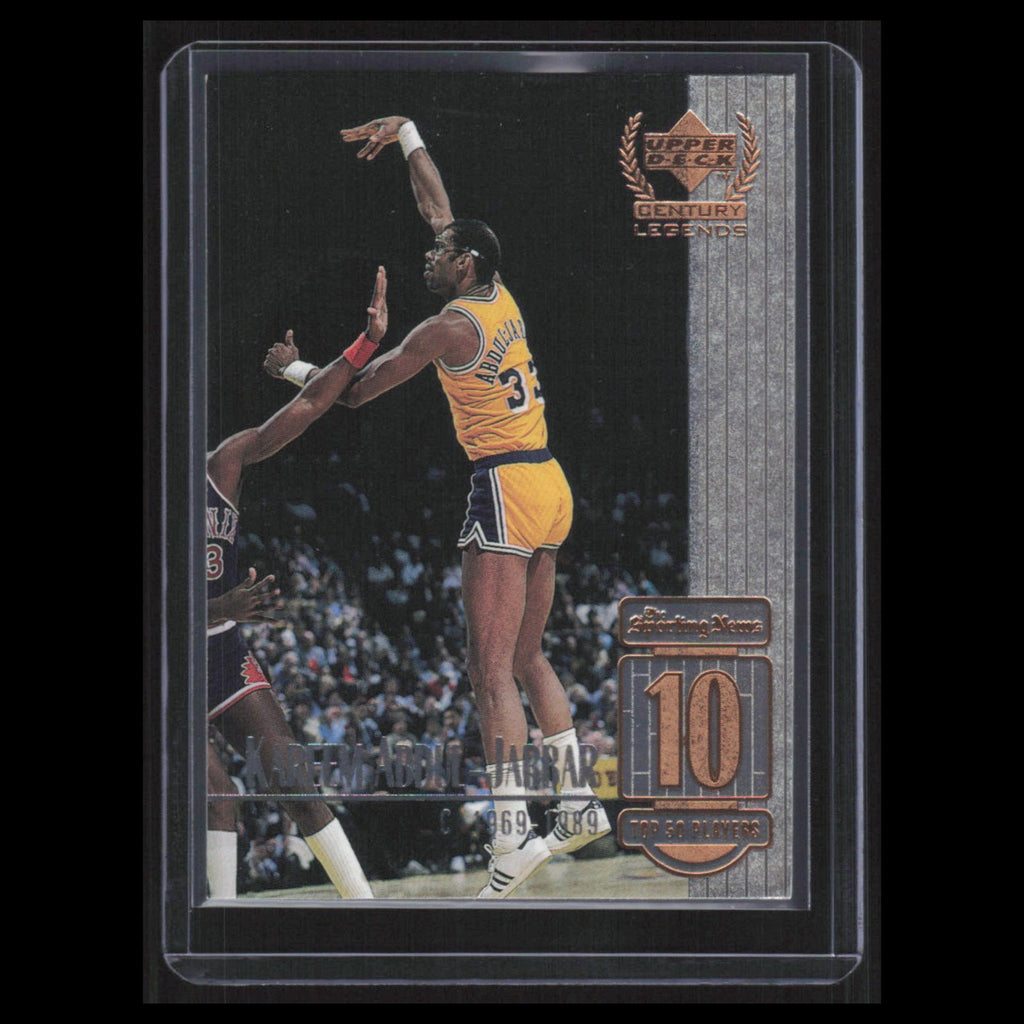 Kareem Abdul-Jabbar #10 1999 Upper Deck Century Legends Los Angeles Lakers Card