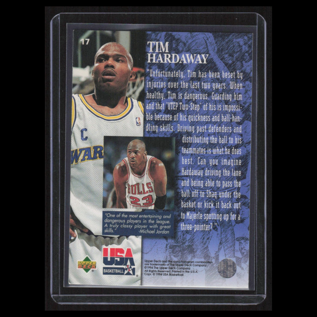 Tim Hardaway Michael Jordan #17 1994 Upper Deck USA USA Basketball Card NBA NM