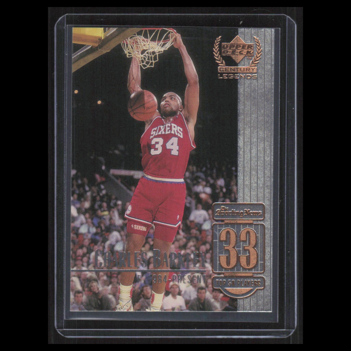 Charles Barkley #33 1999 Upper Deck Century Legends Philadelphia 76ers Card NBA