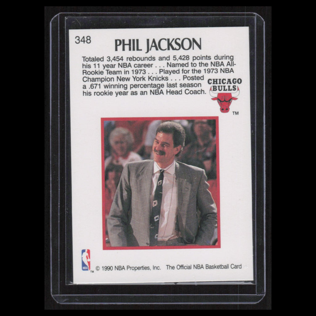 Phil Jackson #348 1990 Hoops New York Knicks/Chicago Bulls Basketball Card NBA