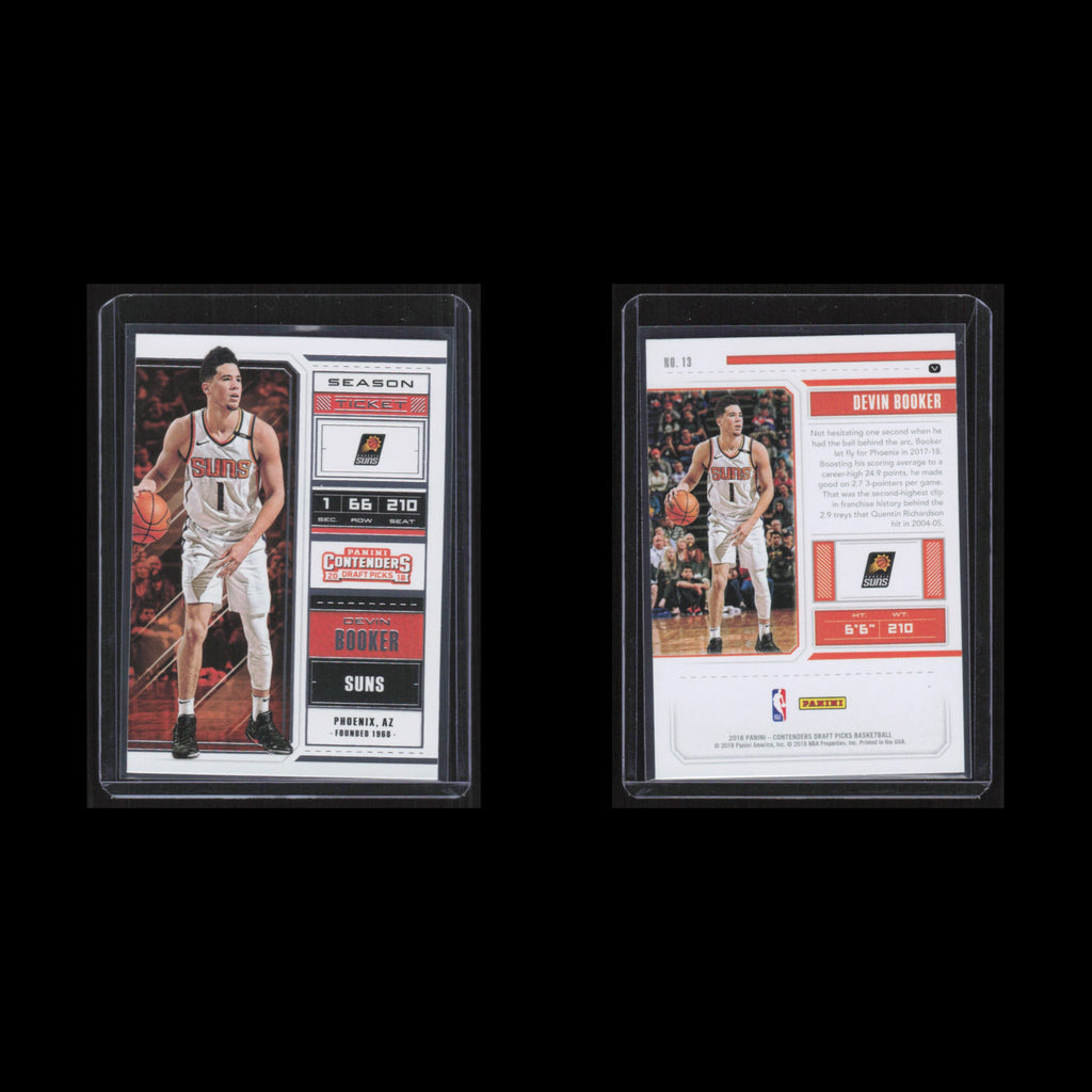 Devin Booker #13 2018 Panini Contenders Draft Picks Phoenix Suns Basketball Card