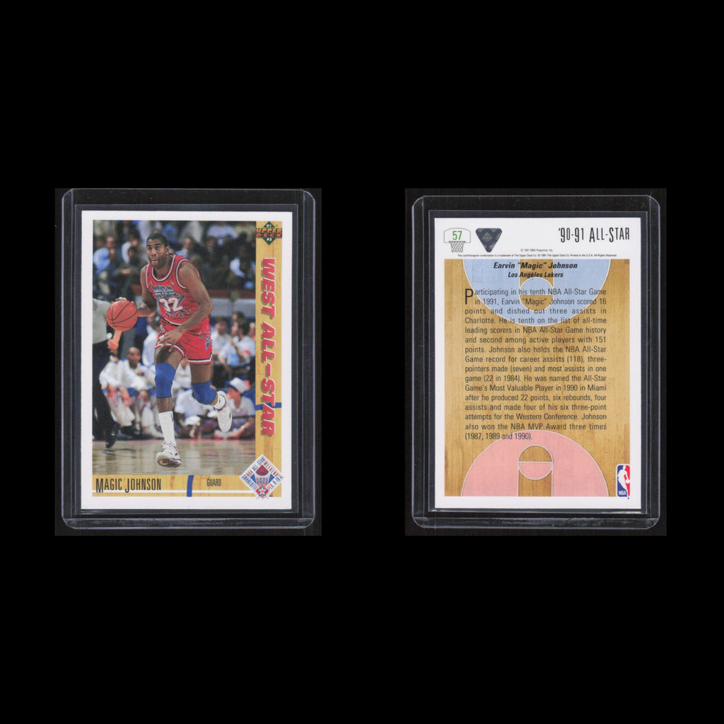 Magic Johnson #57 1991 Upper Deck Los Angeles Lakers Basketball Card NBA NM
