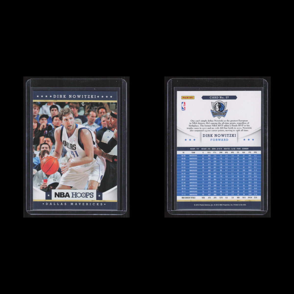 Dirk Nowitzki #37 2012 Hoops Dallas Mavericks Basketball Card NBA NM