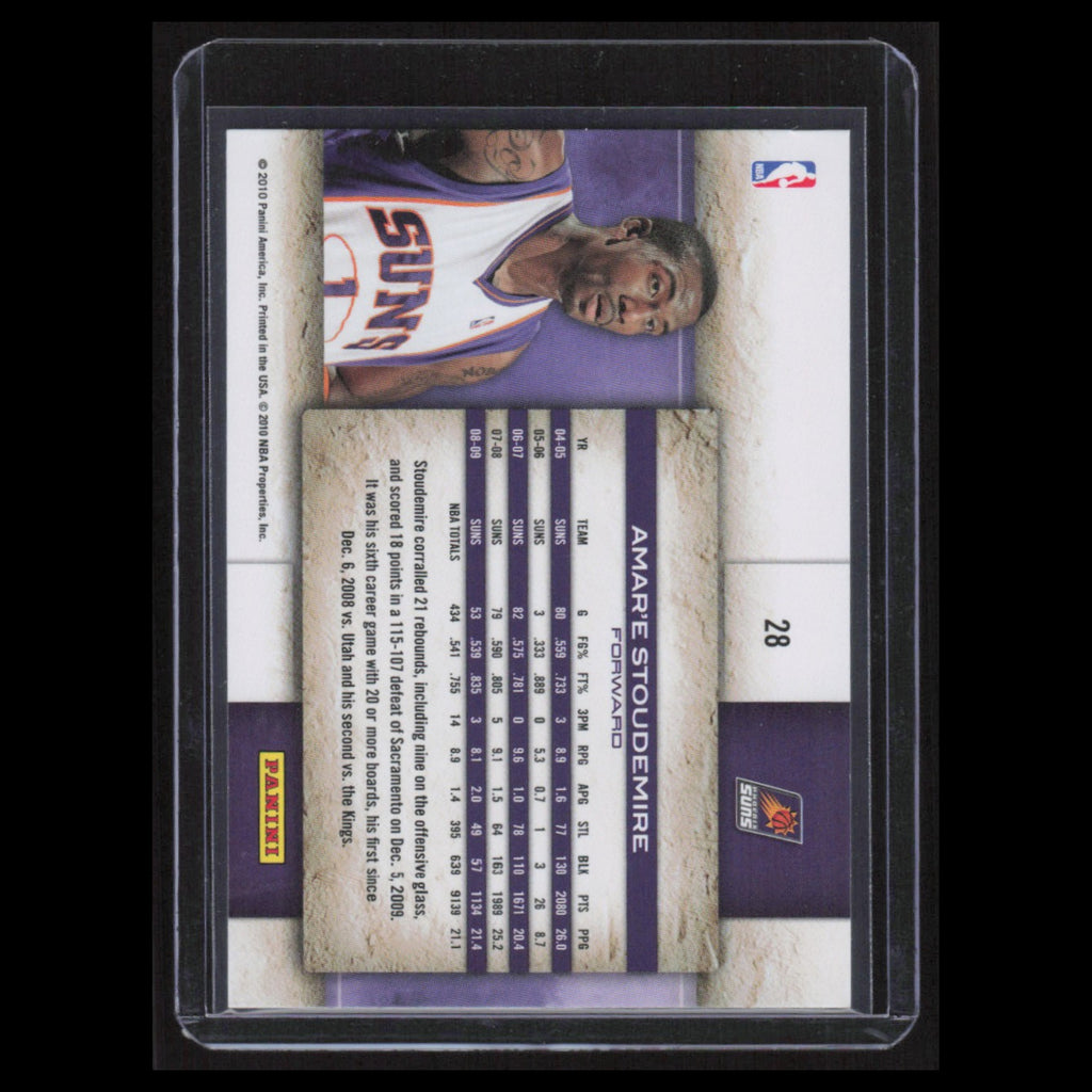 Amare Stoudemire #28 2009 Panini Studio Phoenix Suns Basketball Card NBA NM