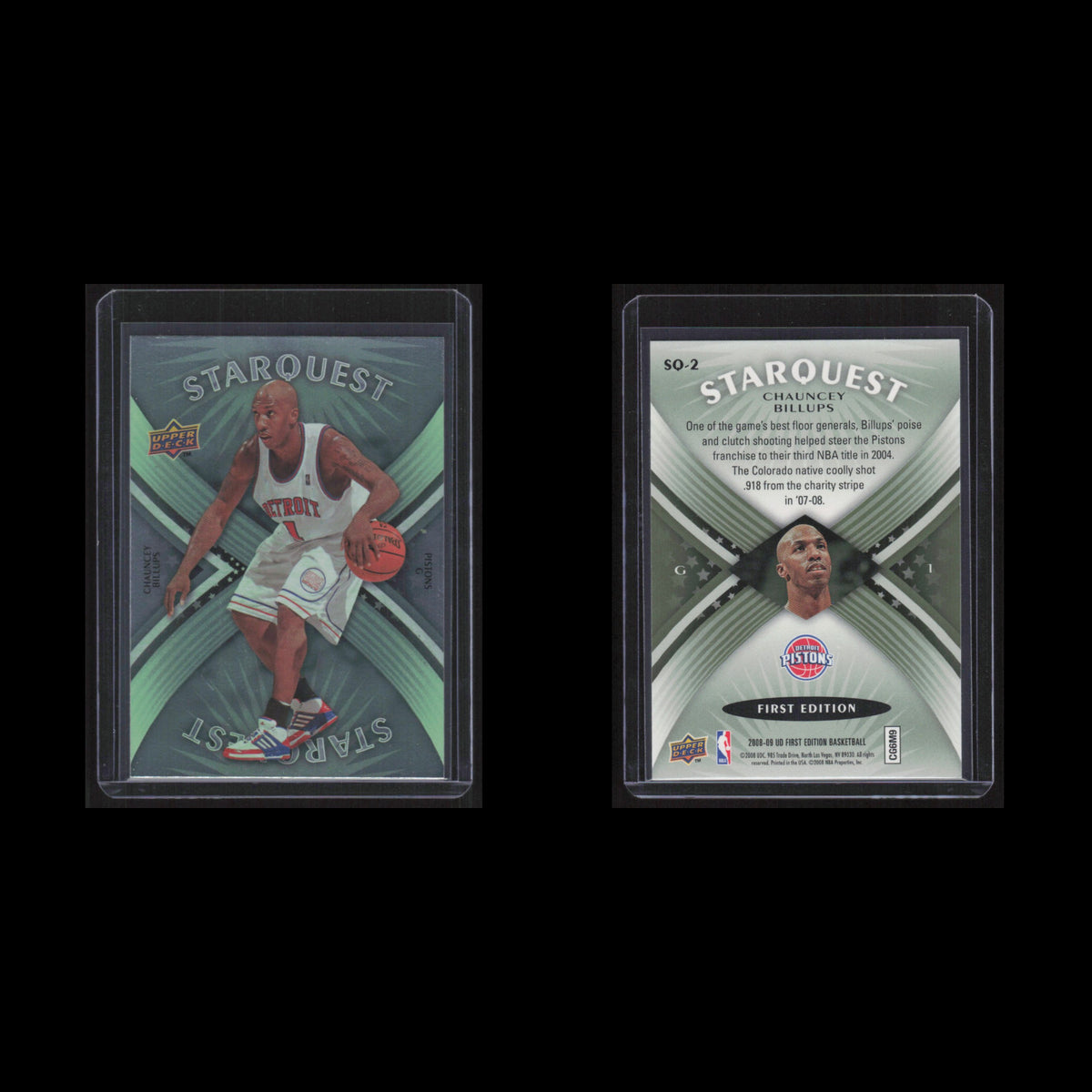 Chauncey Billups #SQ-2 2008 Upper Deck StarQuest Detroit Pistons Basketball Card