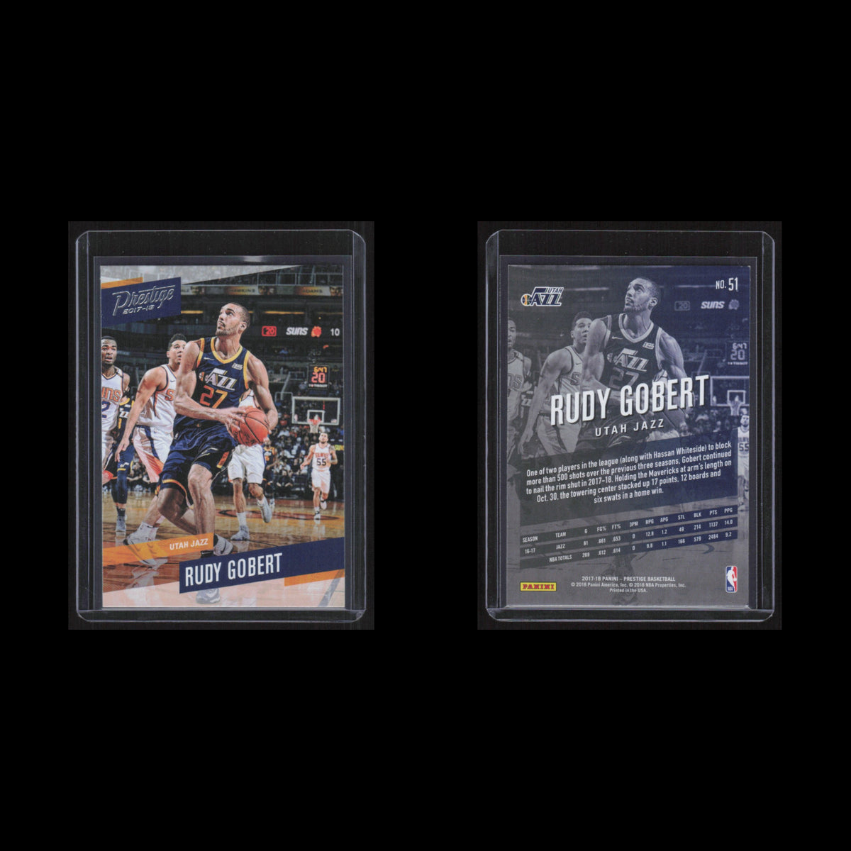 Rudy Gobert #51 2017 Panini Prestige Utah Jazz Basketball Card NBA NM