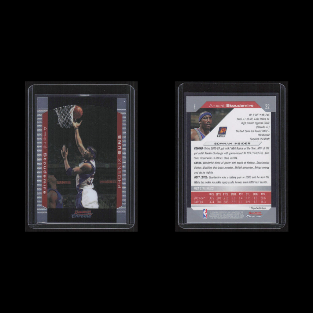 Amare Stoudemire #32 2004 Bowman Chrome Phoenix Suns Basketball Card NBA NM