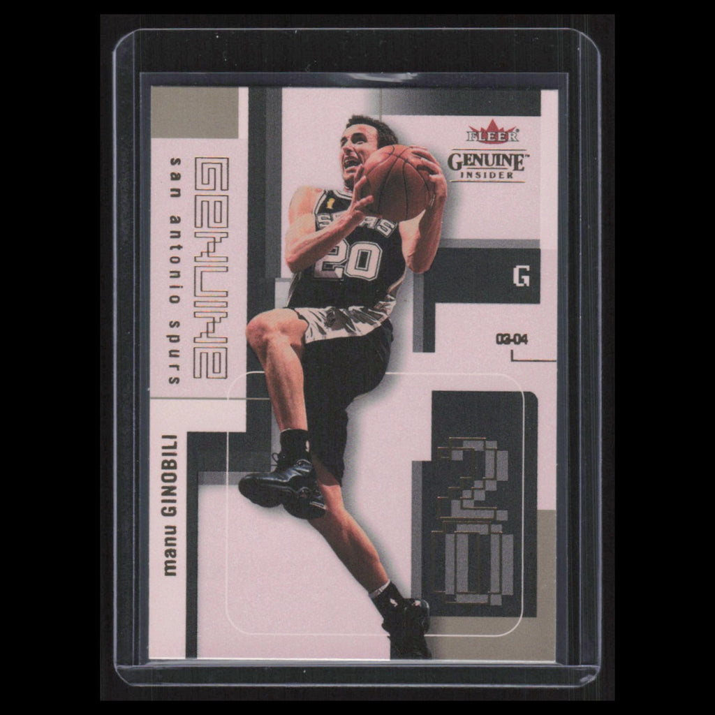 Manu Ginobili #37 Emanuel 2003 Fleer Genuine Insider San Antonio Spurs Card NBA