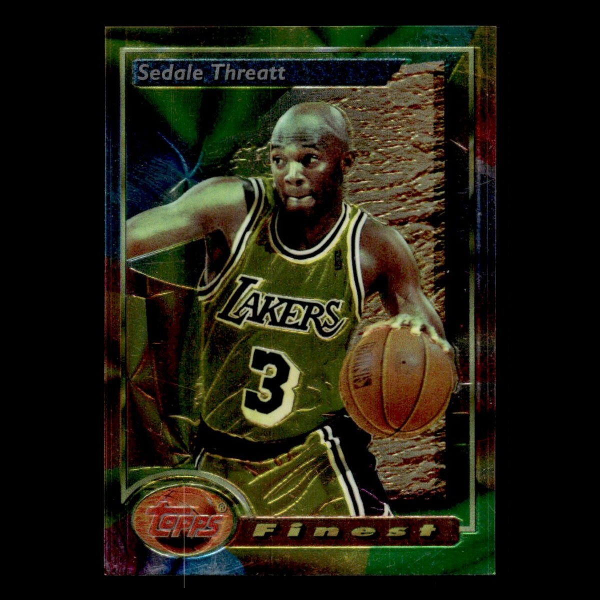 Sedale Threatt #141 1993 Topps Finest Los Angeles Lakers Basketball Card NBA NM