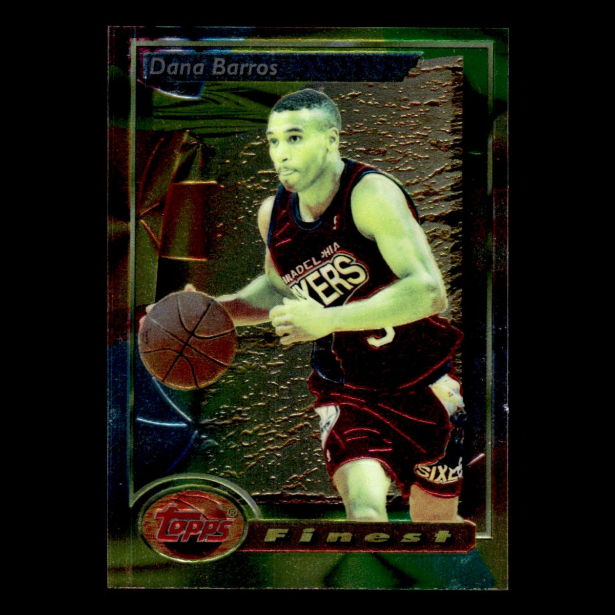 Dana Barros #69 1993 Topps Finest Philadelphia 76ers Basketball Card NBA NM