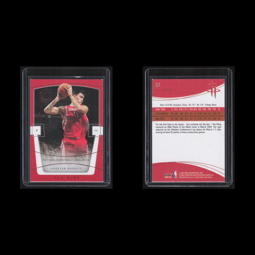 Yao Ming #57 2003 Flair Final Edition Houston Rockets Basketball Card NBA NM
