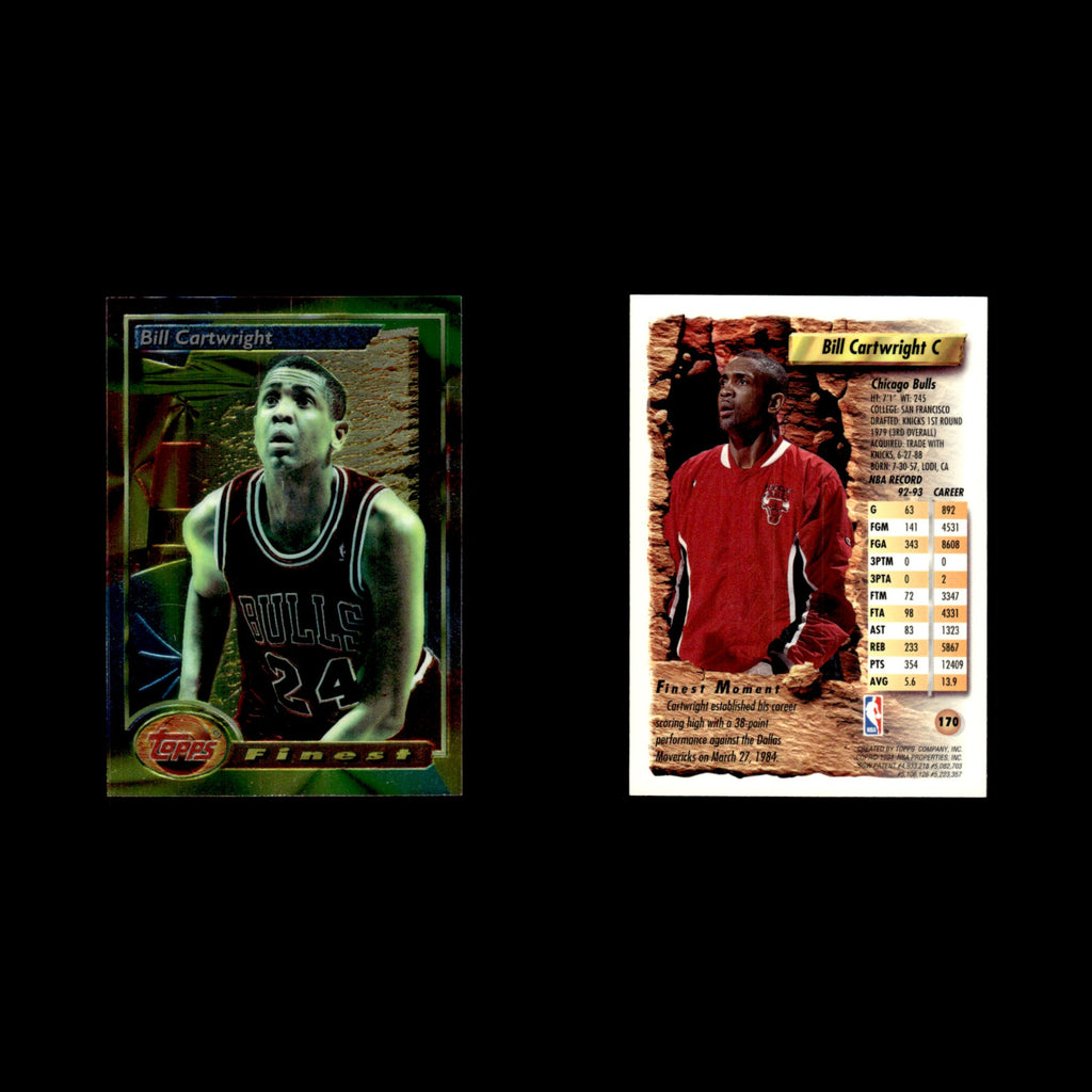 Bill Cartwright #170 1993 Topps Finest Chicago Bulls Basketball Card NBA NM