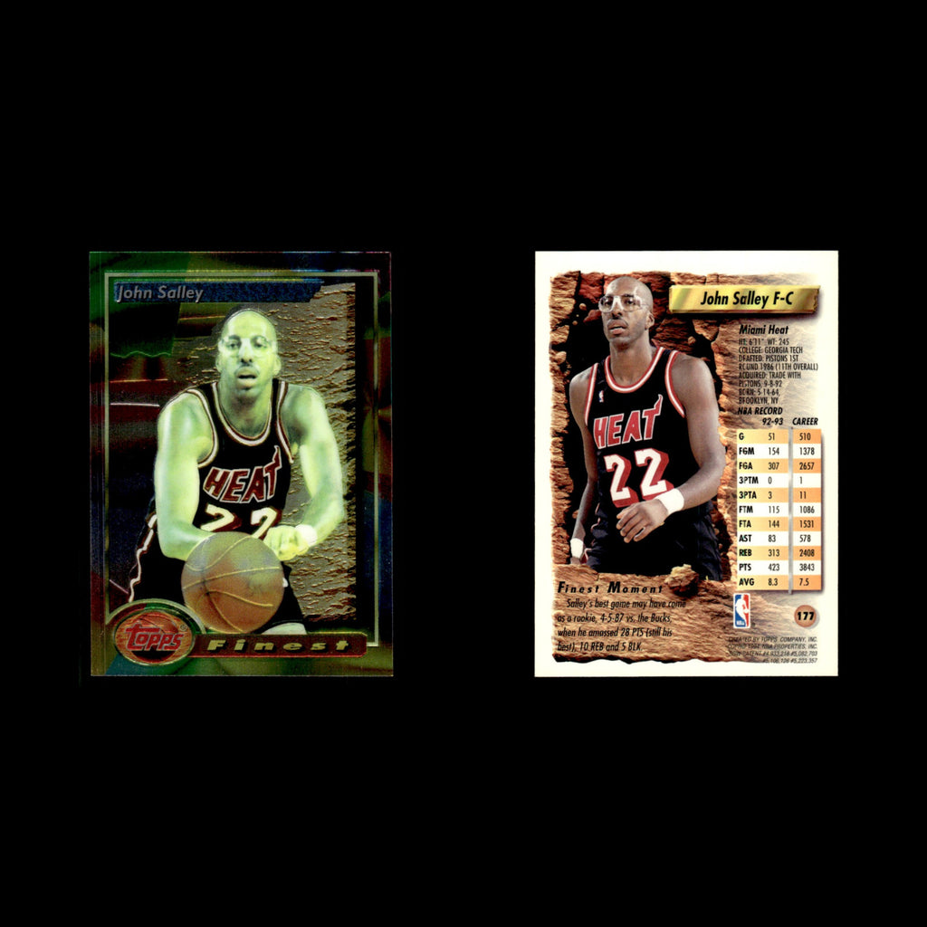 John Salley #177 1993 Topps Finest Miami Heat Basketball Card NBA NM