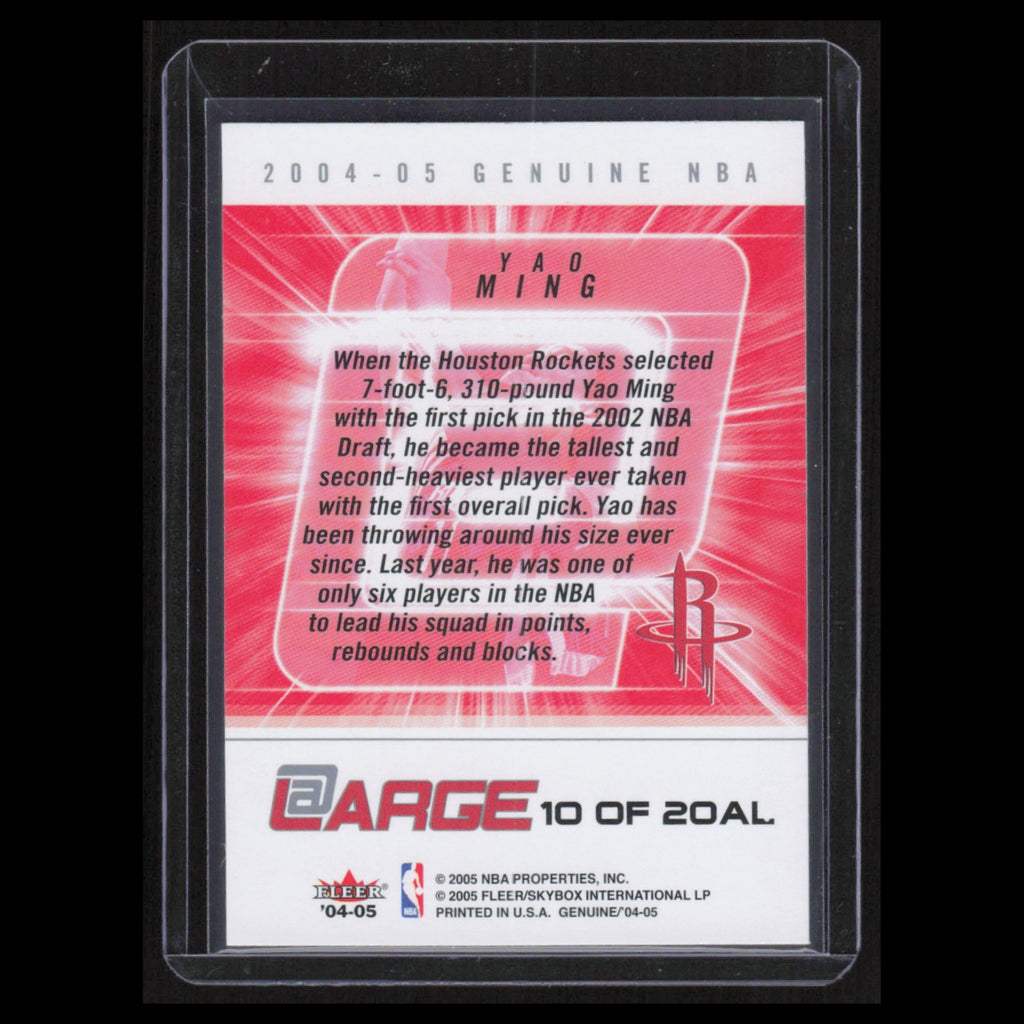 Yao MIng #10 2004 Fleer Genuine at Large Miami Heat Basketball Card NBA NM