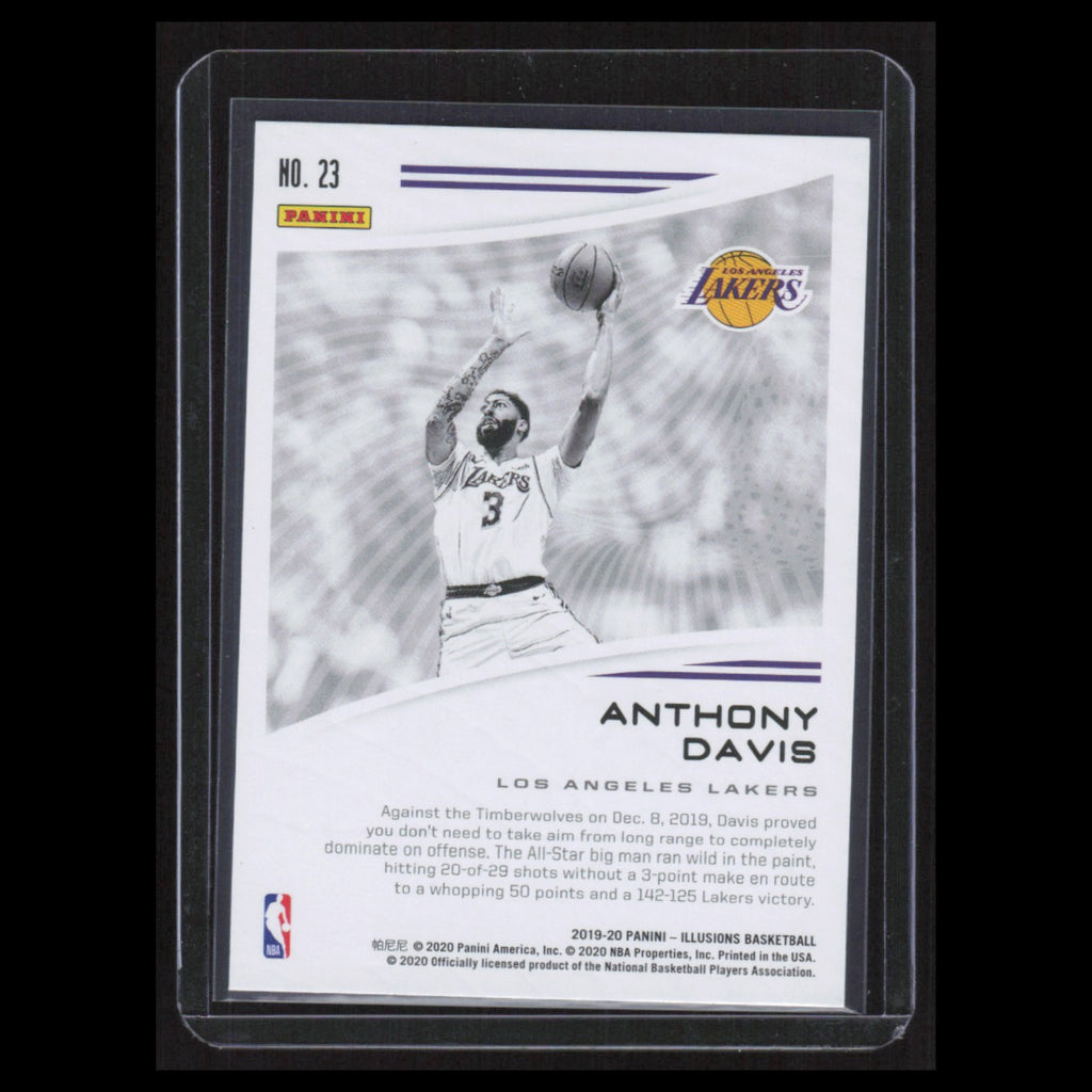 Anthony Davis #23 2020 Panini Illusions Los Angeles Lakers Basketball Card NBA