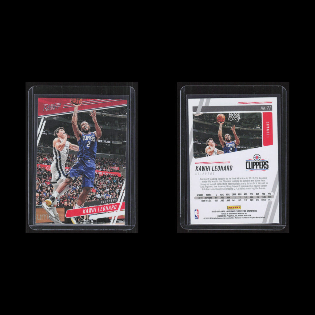 Kawhi Leonard #71 2020 Panini Chronicles Prestige Los Angeles Clippers Card NBA