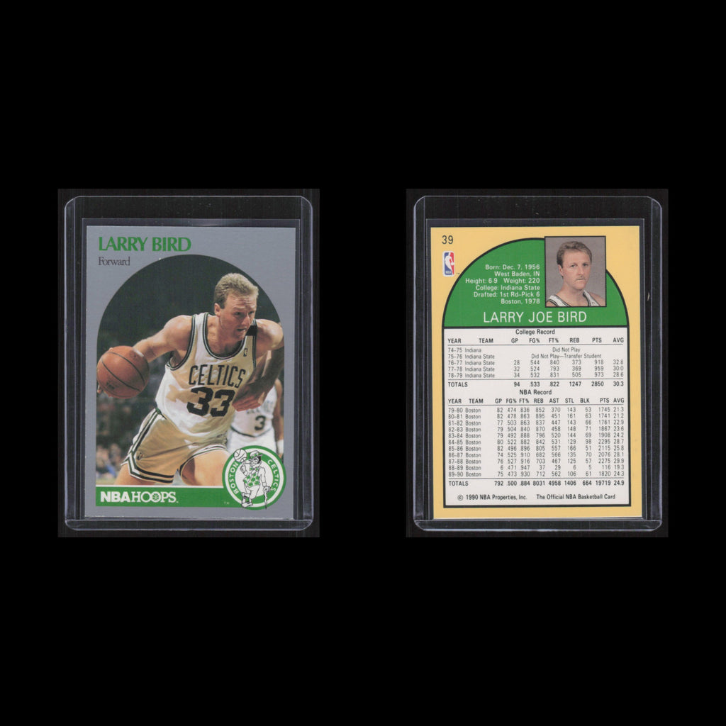 Larry Bird #39 1990 Hoops Boston Celtics Basketball Card NBA NM