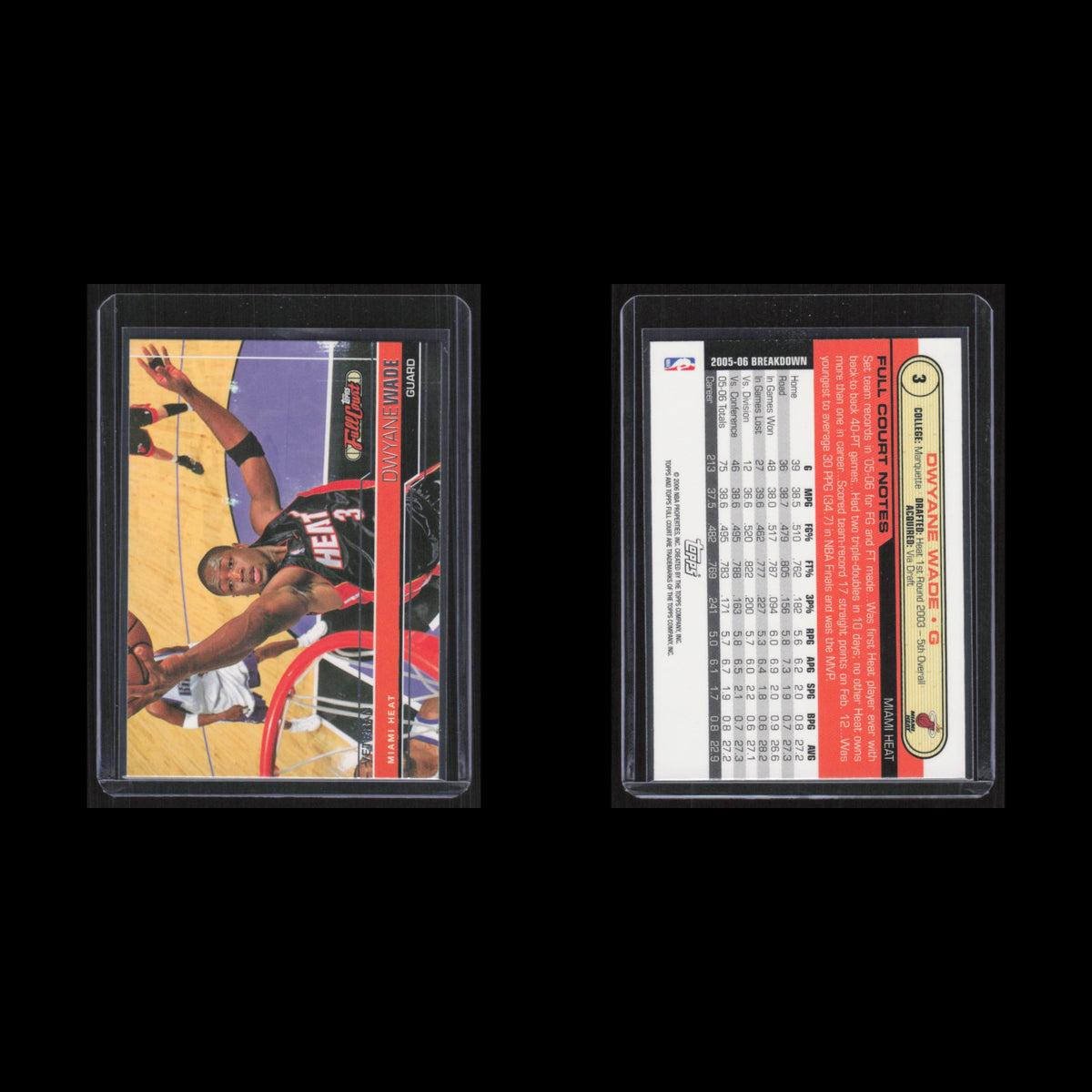 Dwayne Wade #3 2006 Topps Full Court Miami Heat Basketball Card NBA NM